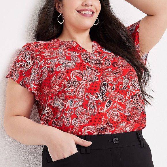 Maurices Atwood Flutter Sleeve Blouse - Picture 1 of 4